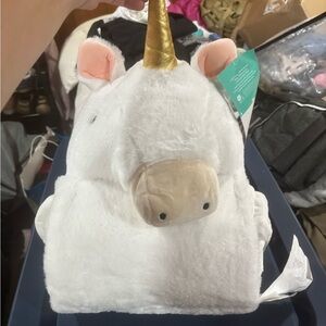 Pillowfort White Unicorn Hooded Blanket